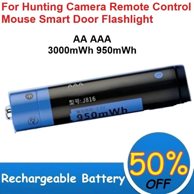 Batterie agli Ioni di Litio 1.5V AA e AAA per Telecamere da Caccia, Telecomandi, Mouse, Porte Intelligenti, Torce Ricaricabili