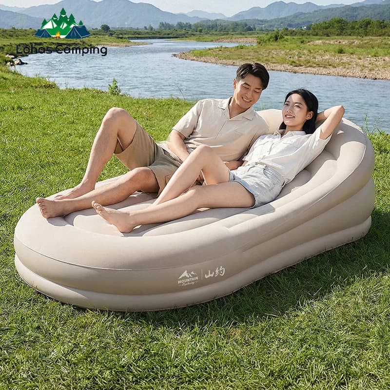 Automatic Outdoor Inflatable Sofa, Camping and Travel Chair, Portable Sofa Waterproof for Rest and Pisolino