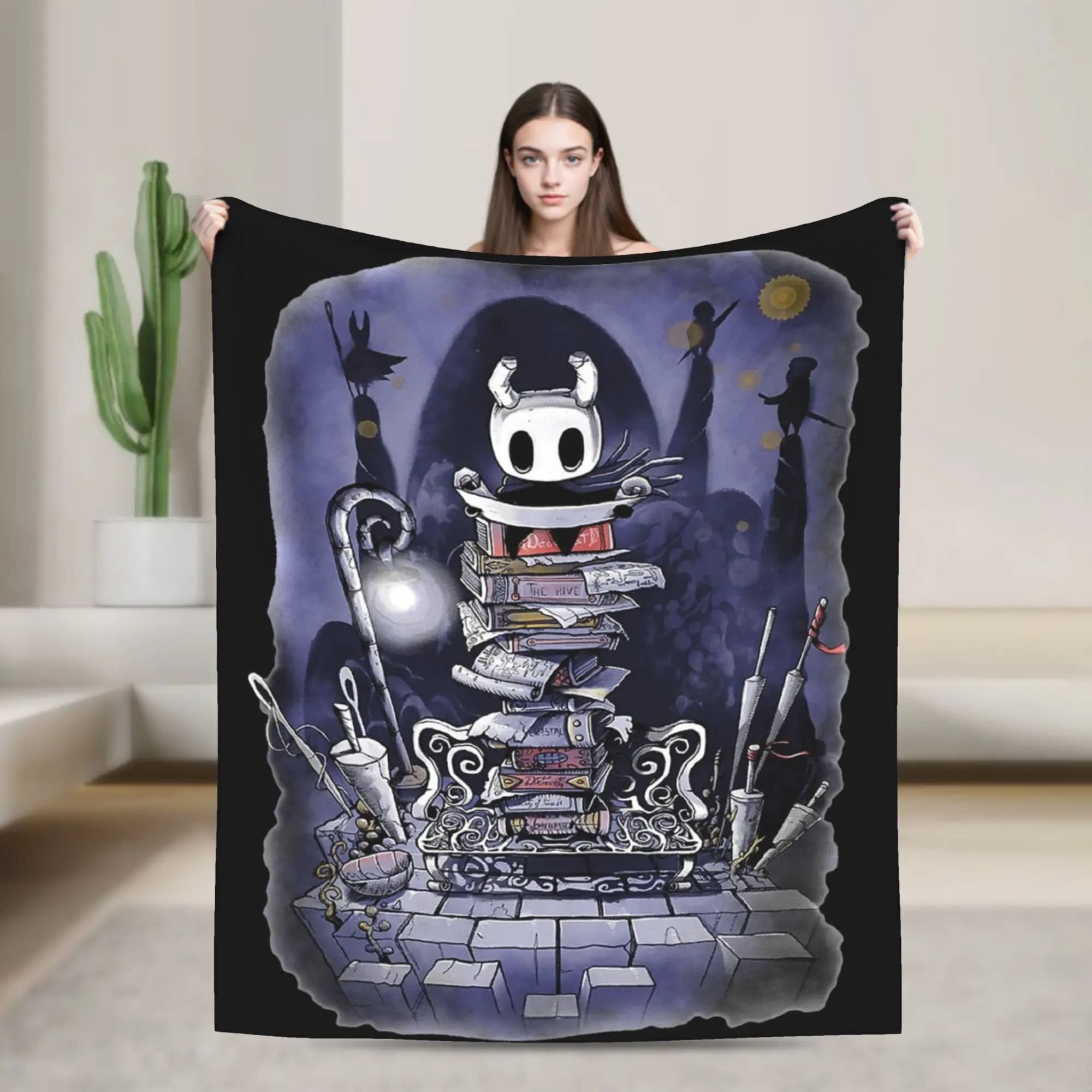 Coperta in flanella Hollow Knight Game, fantastica e calda, per la casa, per tutte le stagioni