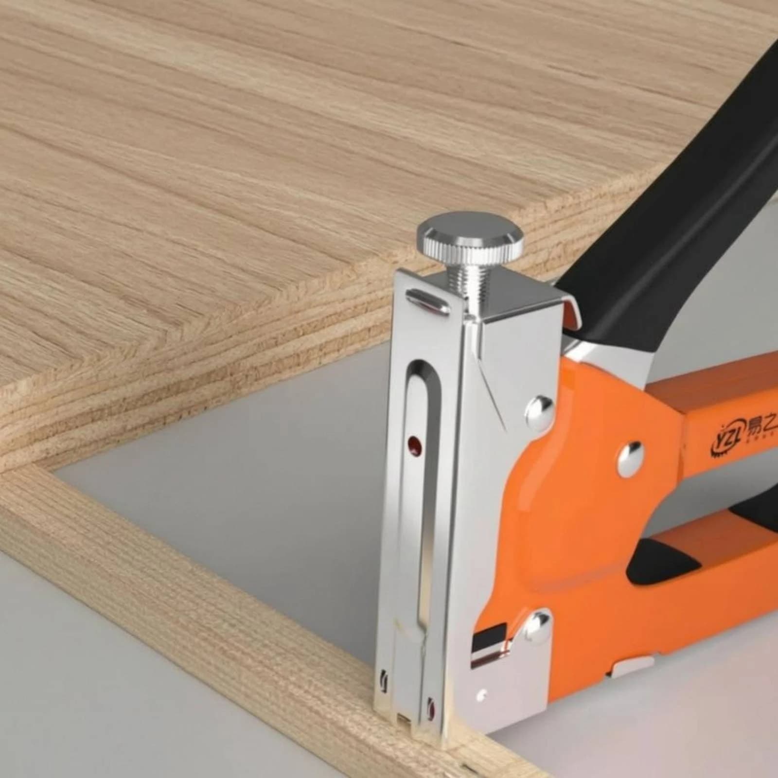 Threetriple-Function Staple Front-Loading Heavy Duty Stapler Handheld Stapler Compact Fastening Tool for Woodworking