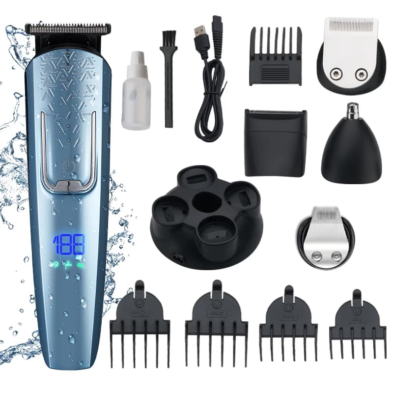 RESUXI Professional Electric Haircut 5 in 1 Barbiere Multifunction Haircuts Men's Electric Shaver Haircutting Machines