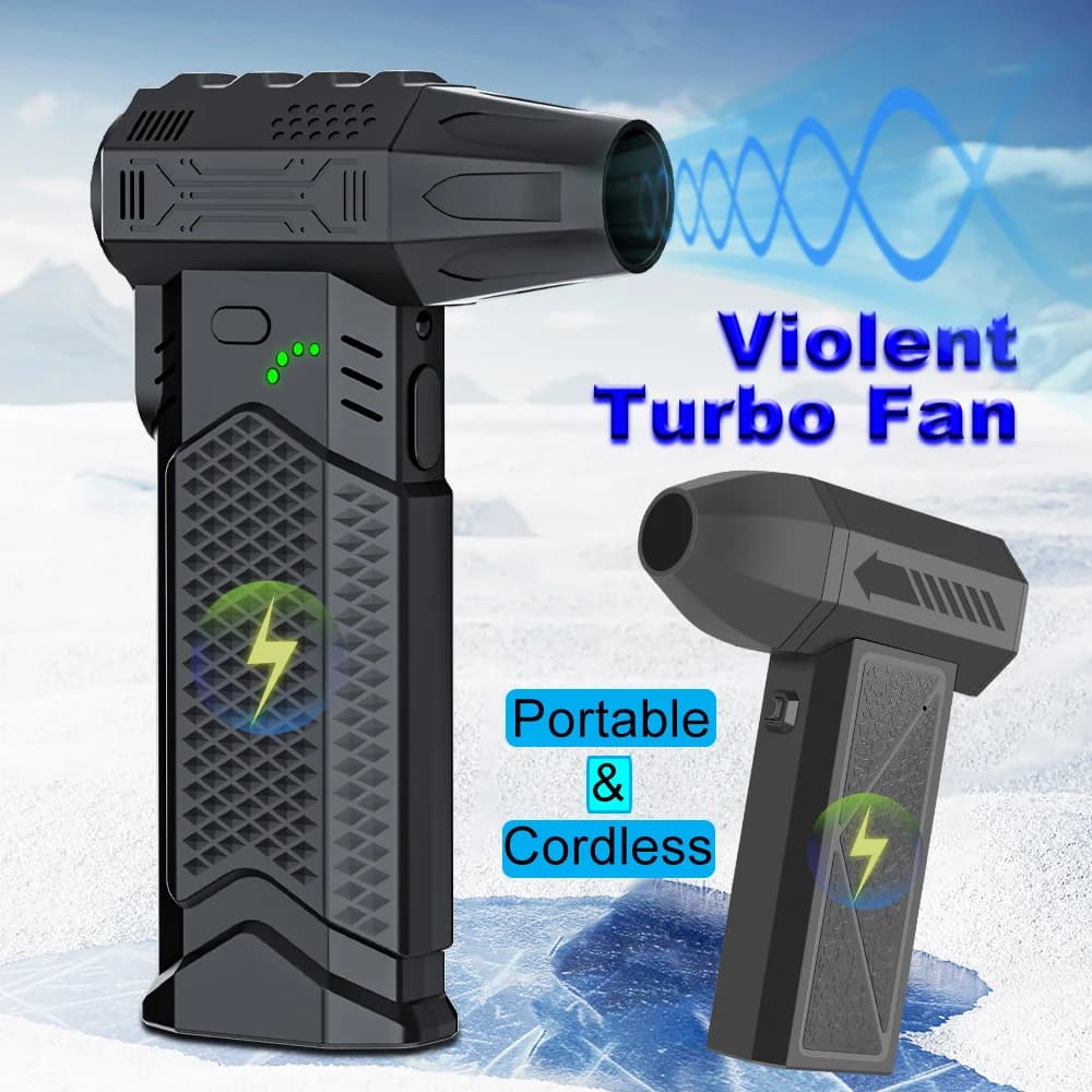 Auto Turbo Ventilatore Ventola 400/130.000 giri/min Sfiato del sedile Spolverino Forte Soffiaggio Spazzola per lavare la neve Attrezzi da campeggio Pompa elettrica senza fili