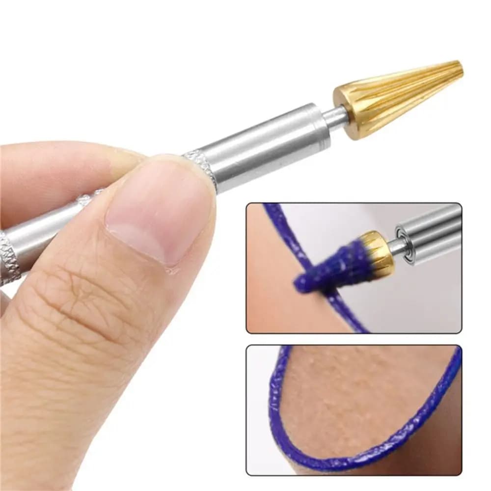 Professional DIY Leather Edge Oil Pen Double Head Stainless Steel Paint Roller Stick Handcraft Tools Leather