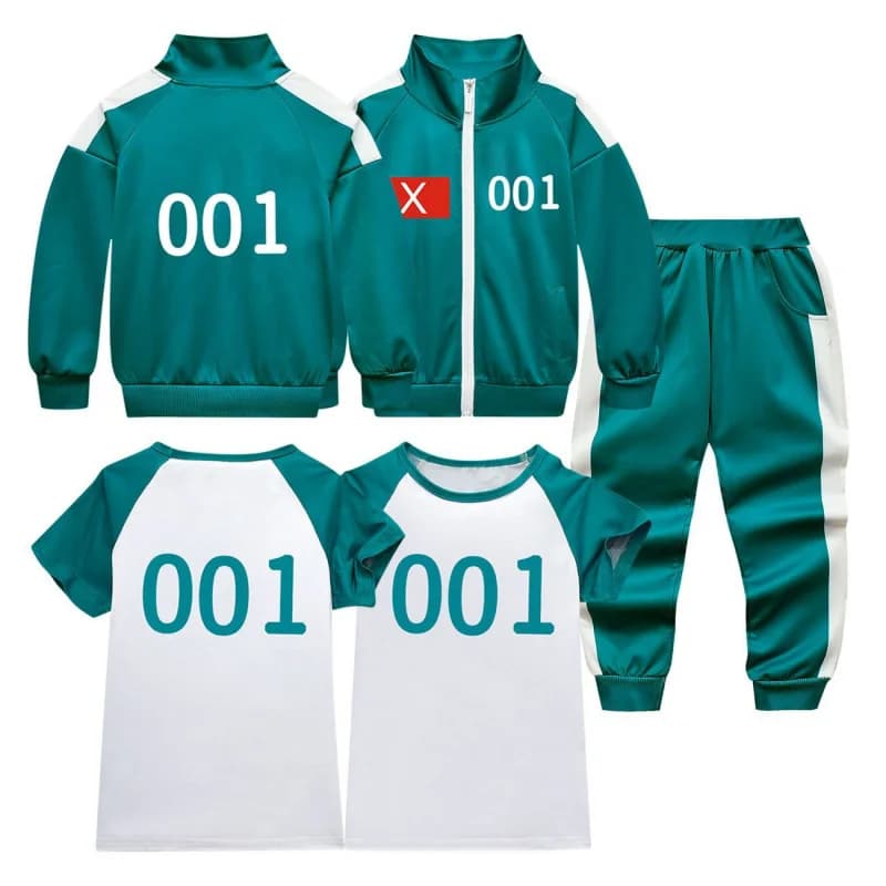 2025 Nuovo Halloween O/X 001 Squid Costume Cosplay Giacca Maglietta Pantaloni Seong Gi-hun Thanos Oh Il-nam Tuta Felpa ★ ❤ ♡ ★