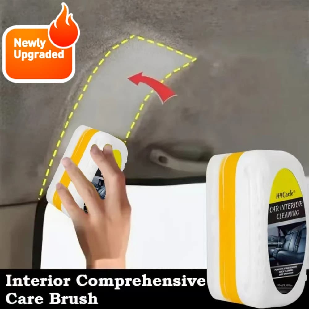 Detergente per interni auto Spazzola per sedili Detergente per rivestimento del soffitto Tessuto in pelle Strumento multiuso per la pulizia della plastica del cruscotto automatico senza acqua
