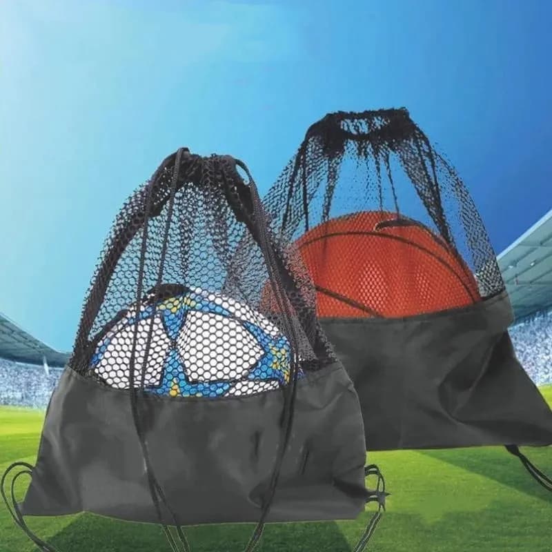 Zaino Leggero con Coulisse in Rete per Calcio, Pallavolo, Basket - Borsa Portatile per Scuola, Sport, Nuoto, Viaggi, Palestra