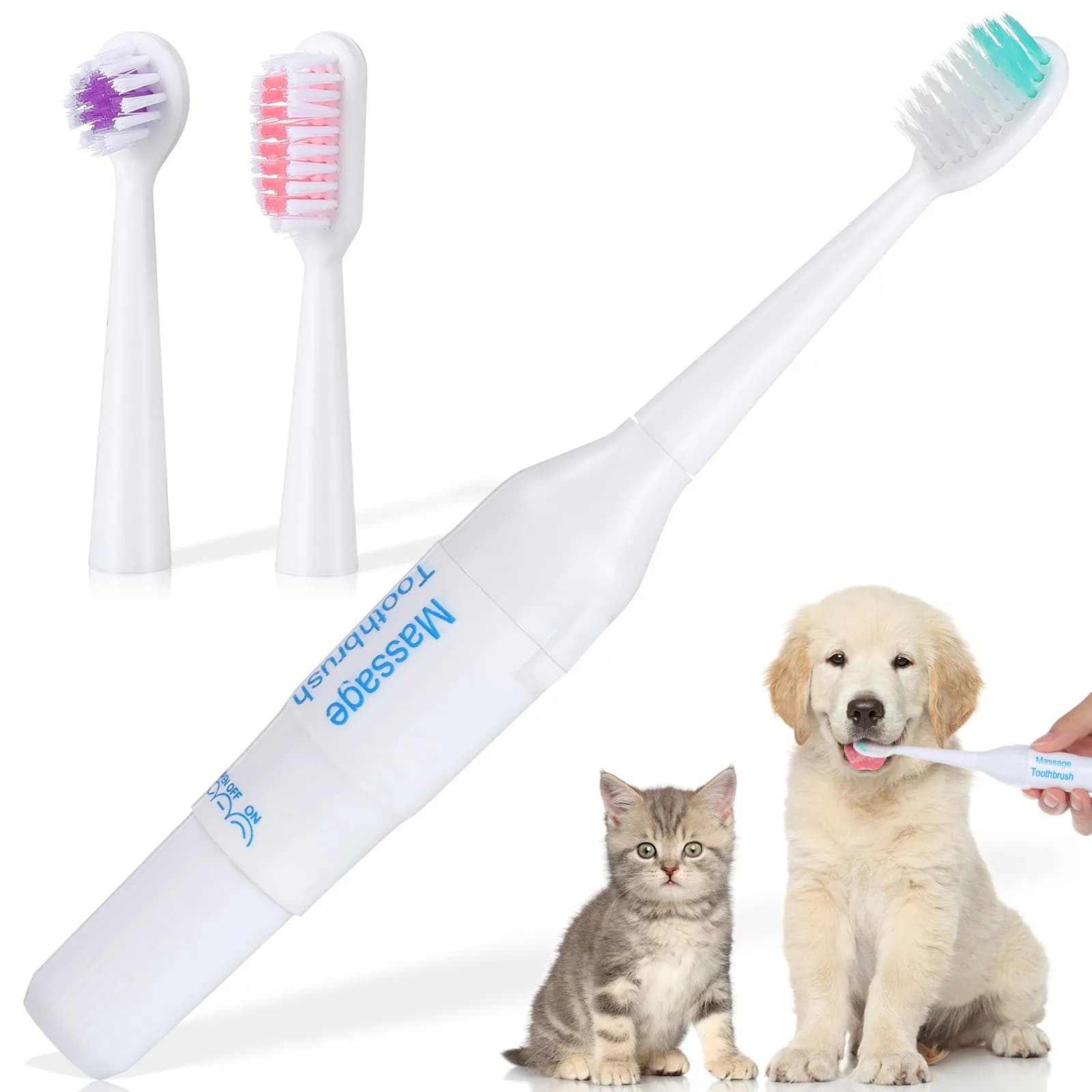 Electric pet brush, 1 piece, professional ultrasound cleaning, acoustic brush, waterproof, portable, for dental care during travel