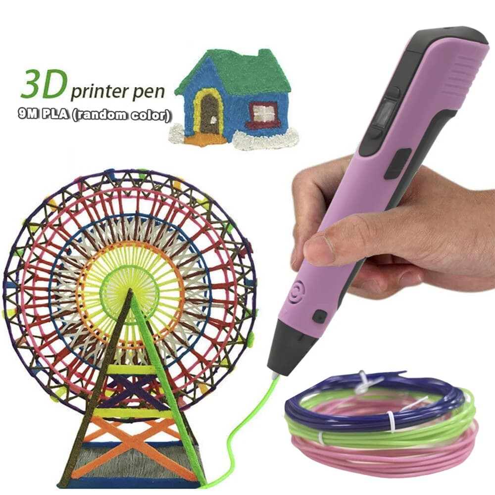 New Intelligent 3D Printing Pen for Kids Painting DIY Toys LCD Filament Displays 9 Meters Creative Gifts for Niche Vacation