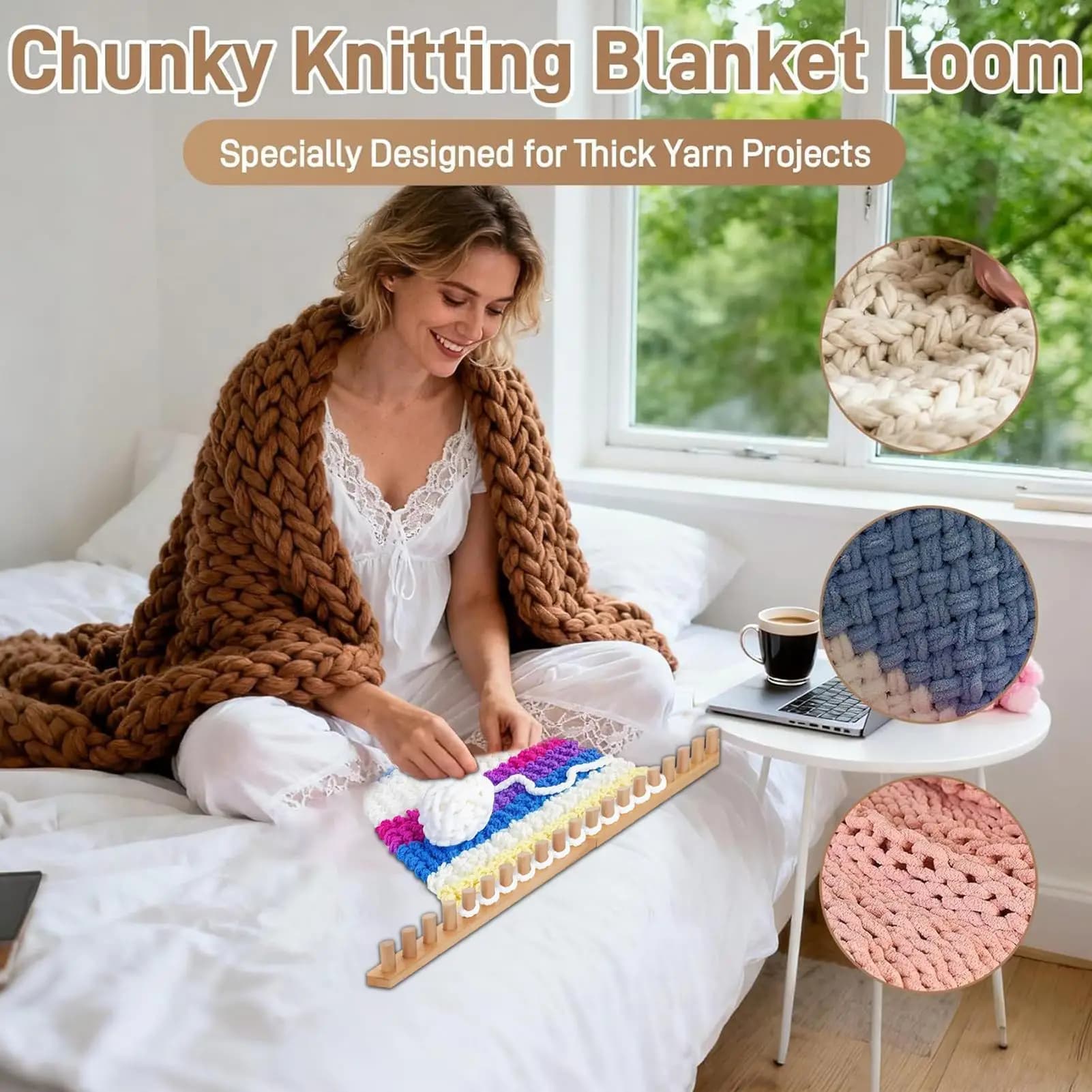 Knitting Looms For Beginners Chunky Crochet Loom Kit Adjustable Knitting For Crafts Hobby Beginners Weaving Blanket Scarf Sewing