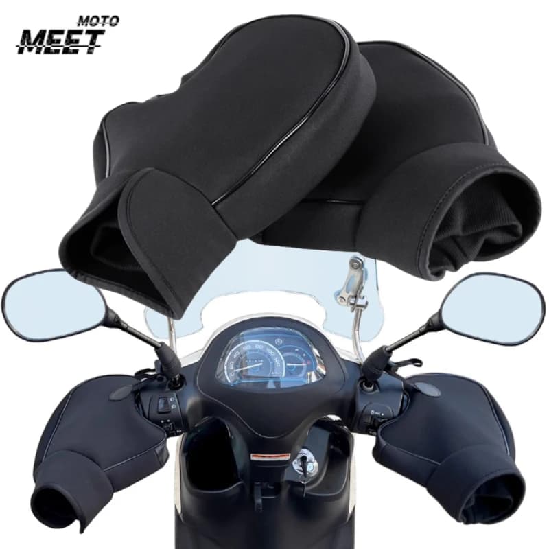 Nuovo arrivo Manicotti per manubrio moto Protettivi per moto Scooter Grip spesso e caldo Manicotto per manubrio Guanti scaldini invernali antipioggia