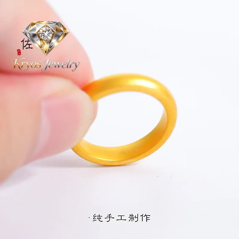 Anello Unisex Kryos Jewelry in Oro 24K AU999 - Design Semplice ed Elegante, Gioiello in Oro Puro di Alta Qualità per Tutti