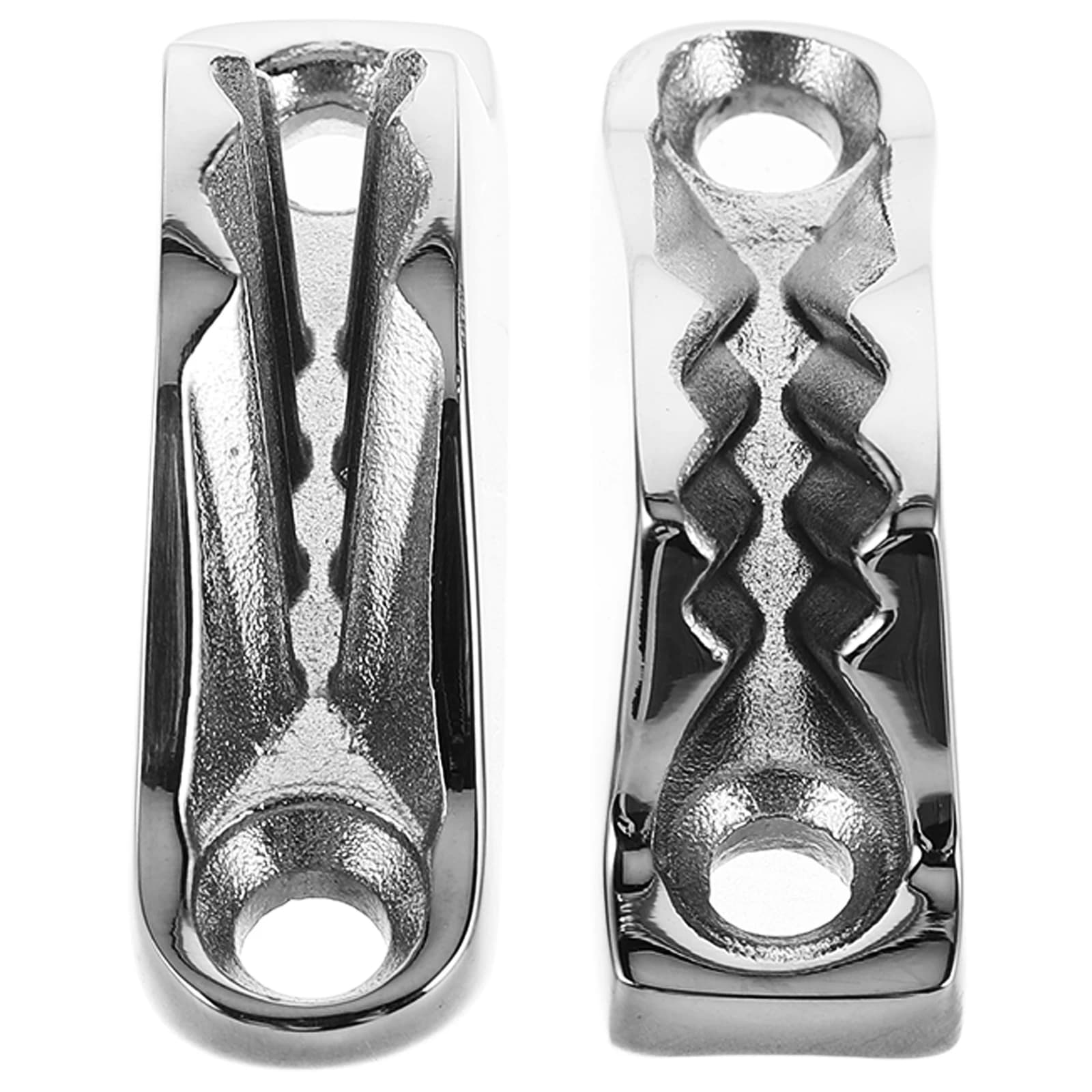 2Pcs Stainless Steel Marine Cleat Boat Rope Holder Clamp for Sailing Kayak Anchoring Horn Line Fastener Hardware Fittings