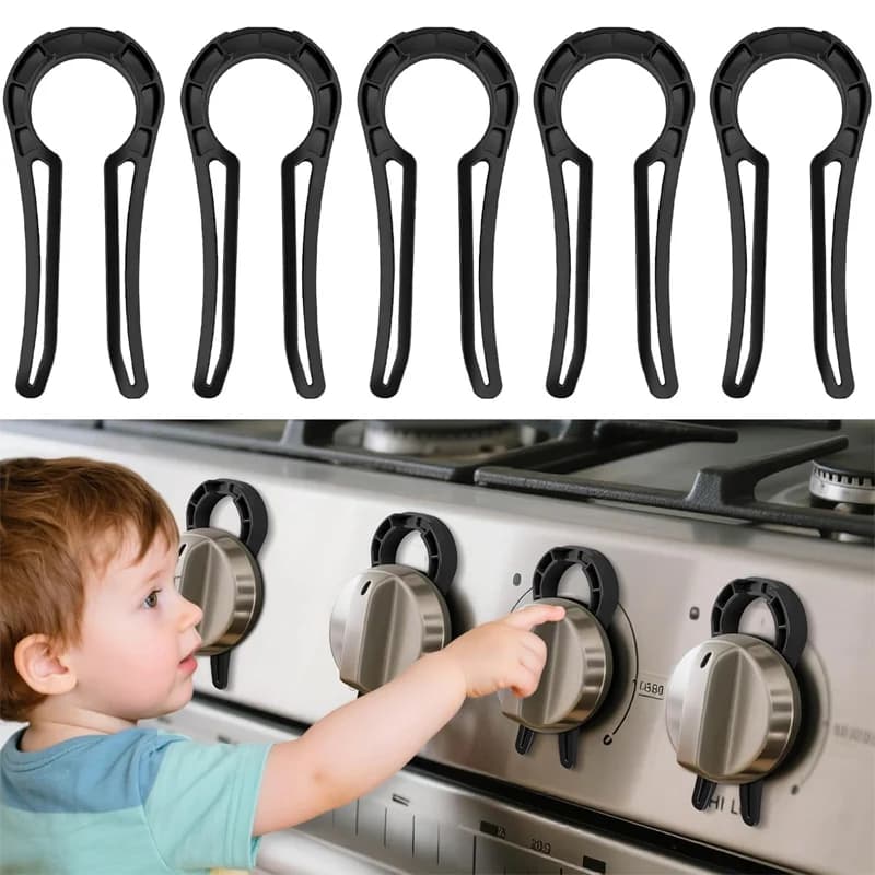 Set di Sicurezza per Cucina a Prova di Bambino: Blocco Manopole Fornello, Coprimanopole Forno, Protezioni Maniglie Porta per una Protezione Completa da Bambini e Animali Domestici