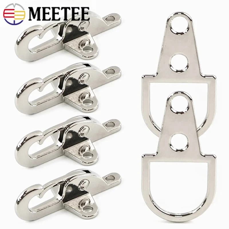 1-5 Pezzi Fibbie Metalliche Argento 4/5cm per Giacca, Cintura, Giacca a Vento, Borsa, Cappotto - Chiusura a Gancio per Pompieri, Accessori Hardware