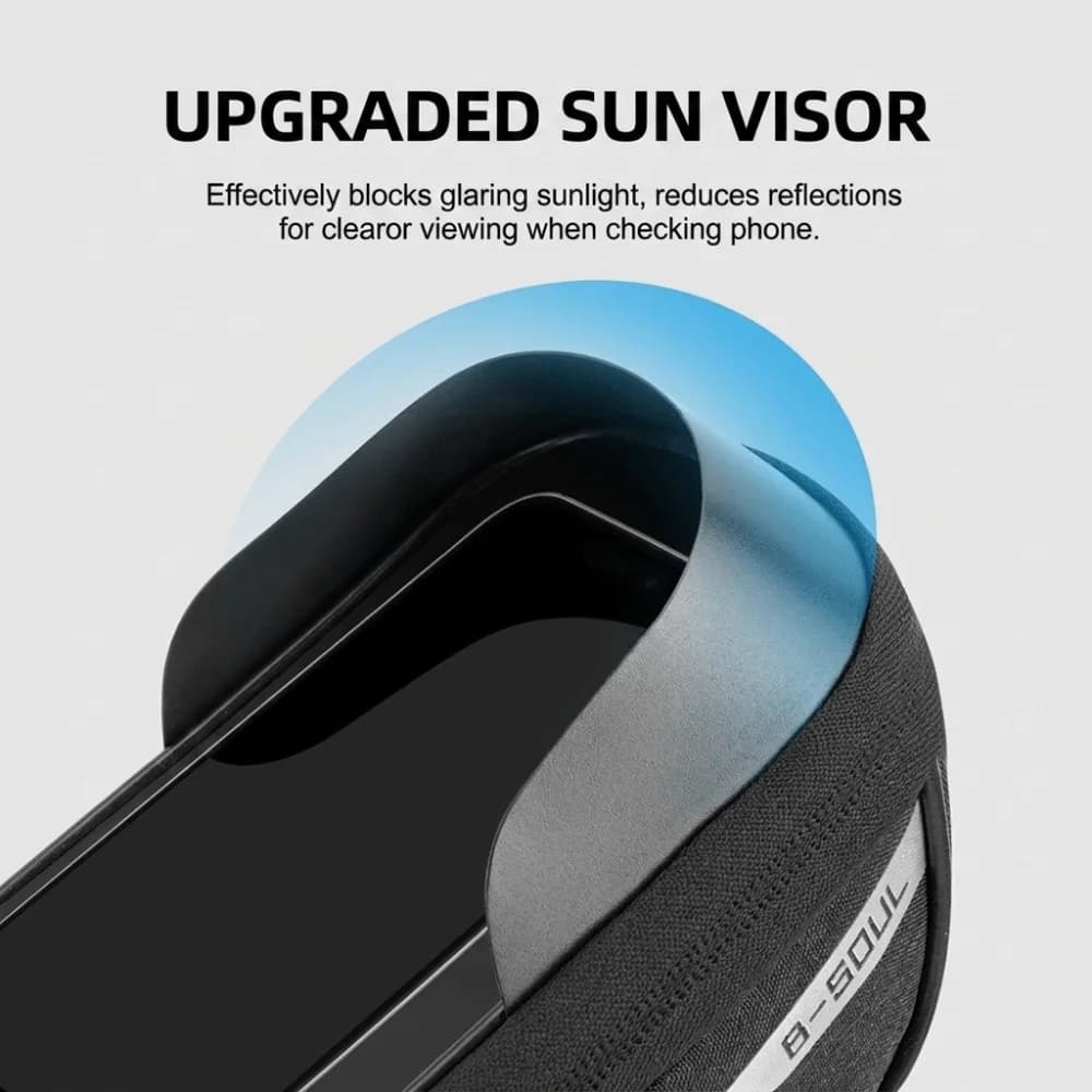 Touch Screen Handlebar Phone Holder Bag Waterproof Practical Bicycle Bag Phone Case Sun Visor Universal Cell Phone Stand Pannier