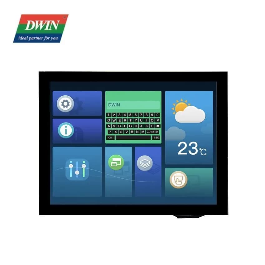 DWIN 2026 8-inch LCD Module, 1024*768 Pixel, 500 nit, Touch Screen with HD-MI interface for Windows, Raspberry PI, Linux and Android systems