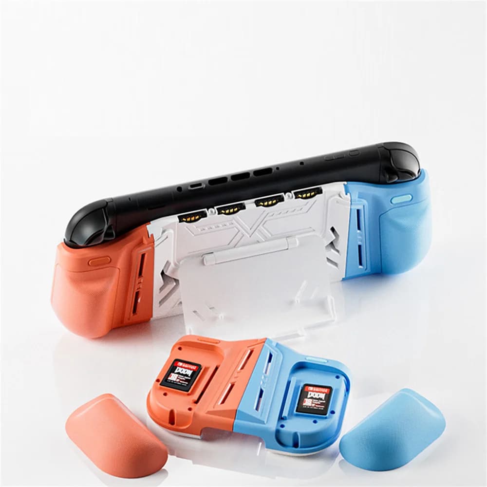 Custodia Protettiva in TPU per Console di Gioco Switch 2 con Impugnatura Ergonomica, Supporto e Slot per Schede di Gioco - Accessori NS2