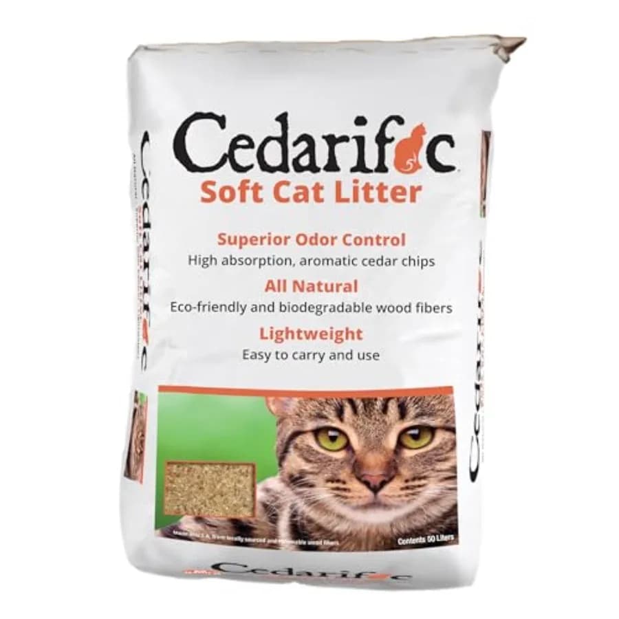 Lettiera per Gatti in Scaglie di Cedro Naturale Northeastern Products, Sacco da 50 Litri