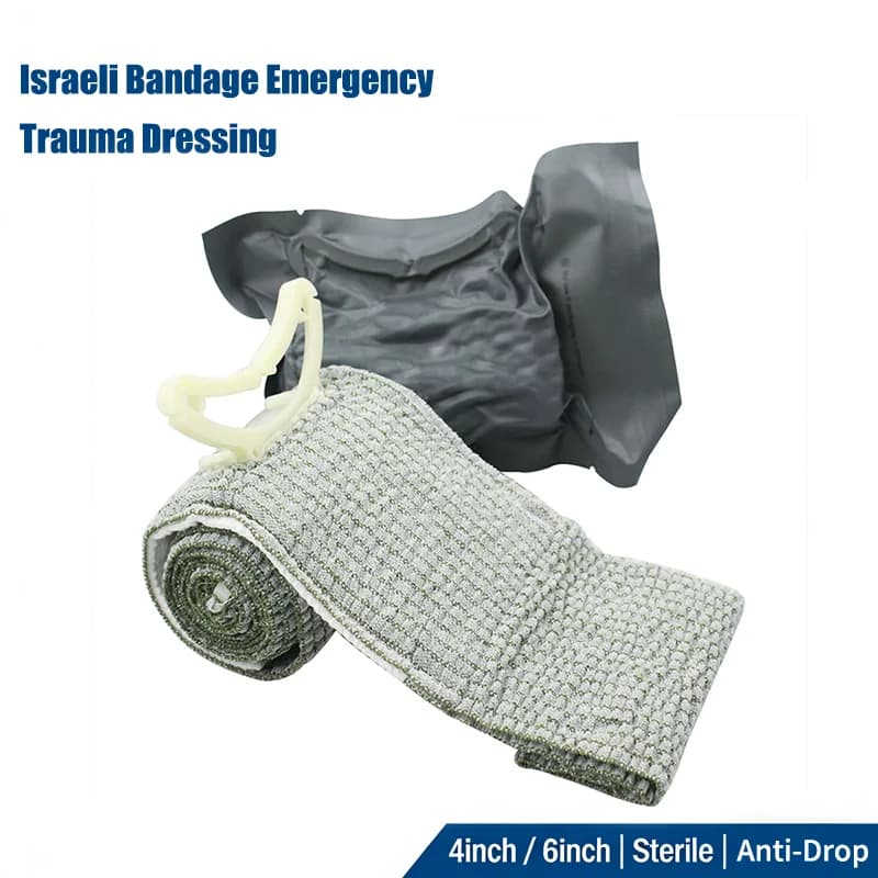 2026 4inch/6inch Israeli Emergency Bandage, Elastic Sterile Pressure Bandage for Outdoor Tactical Home, First Aid Trauma Kit