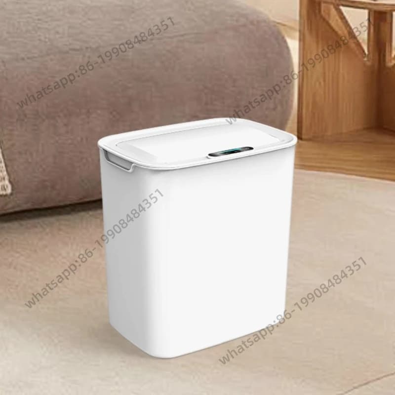 Cestino Intelligente a Induzione per Bagno, Pattumiera Automatica per Soggiorno, Cestino Moderno per Cucina con Coperchio