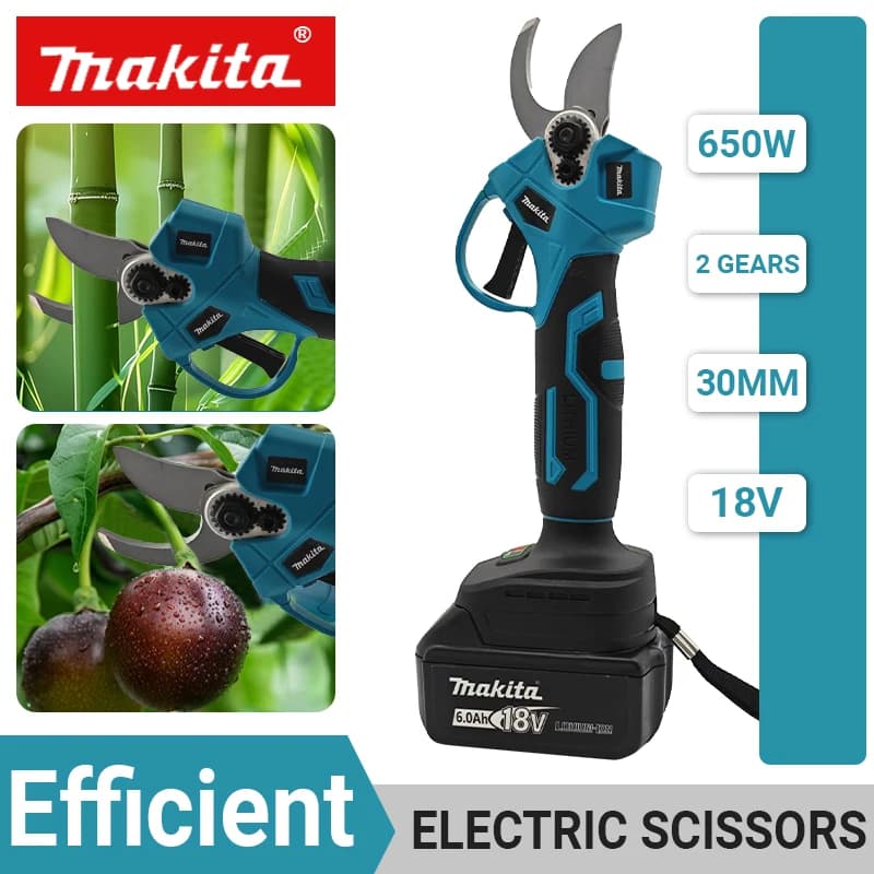 Makita Brushless Electric Scissors, Battery Power Supplies, Multifunction Cutting Tool for Fruit Trees, Garden Tools 18V