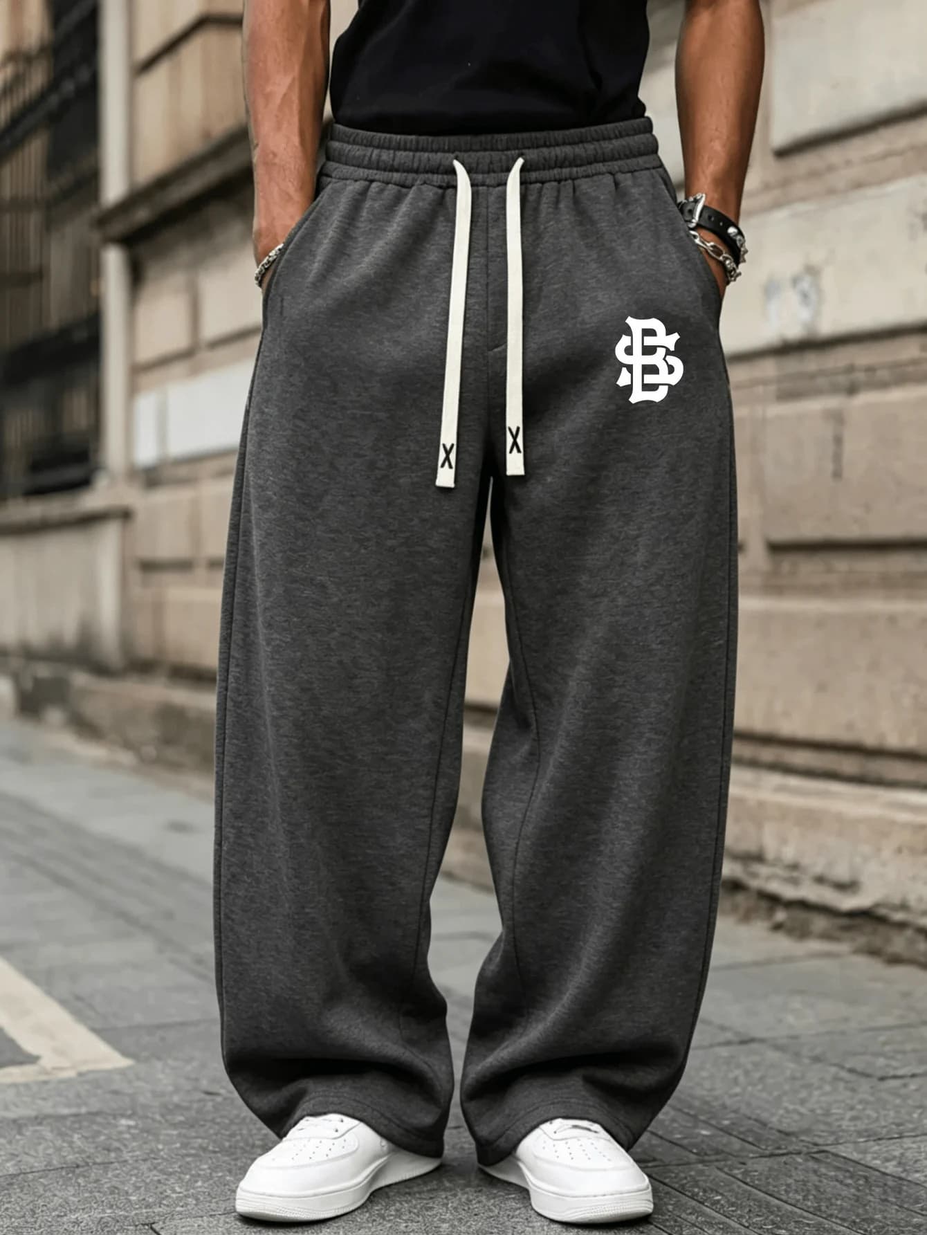 New 2026 Men's Drawstring Waist Lightweight Sports Pants for Casual Multi Functional Super Loose Daily Wear