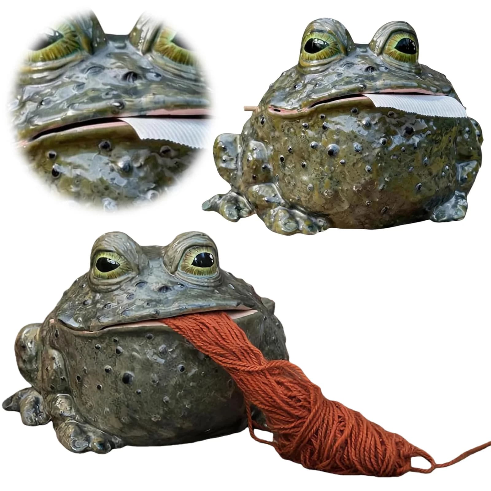 Toad Funny Toilet Paper Holder with Whimsical Design Cute Animal Tissue Holders for Bathroom Kitchen Desk Funny Home Decor Gifts