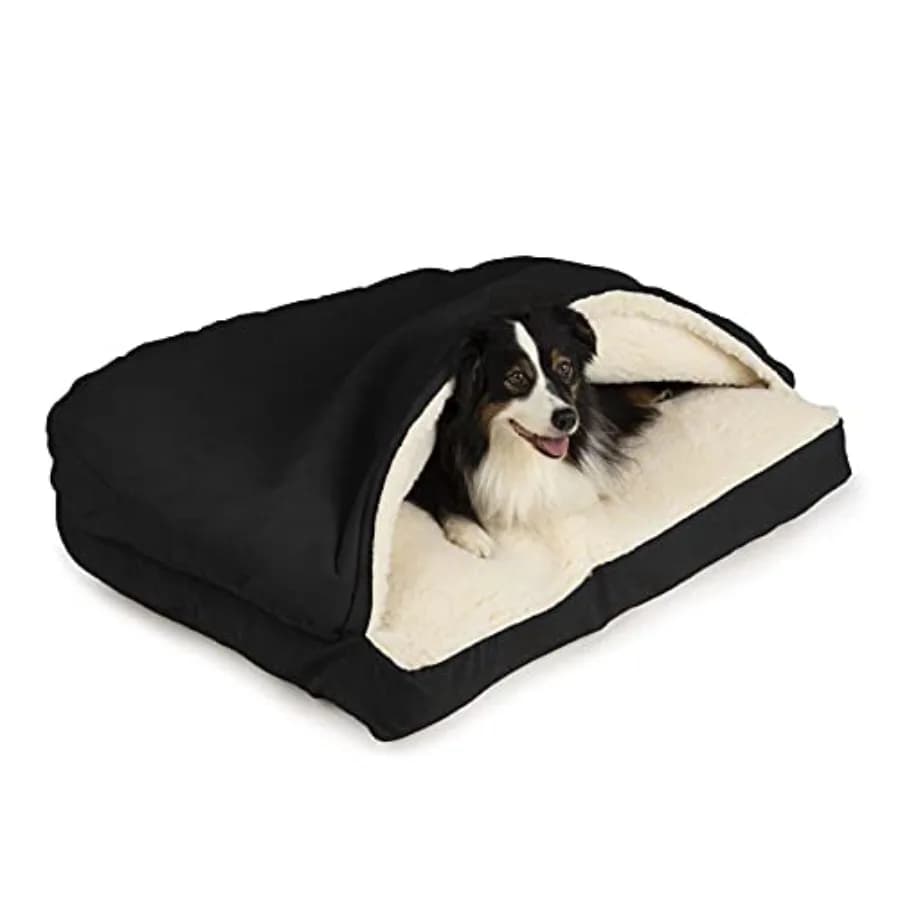 Cuccia per Cani di Lusso Rettangolare e Accogliente in Microfibra Grigio Chiaro per Comfort ed Eleganza