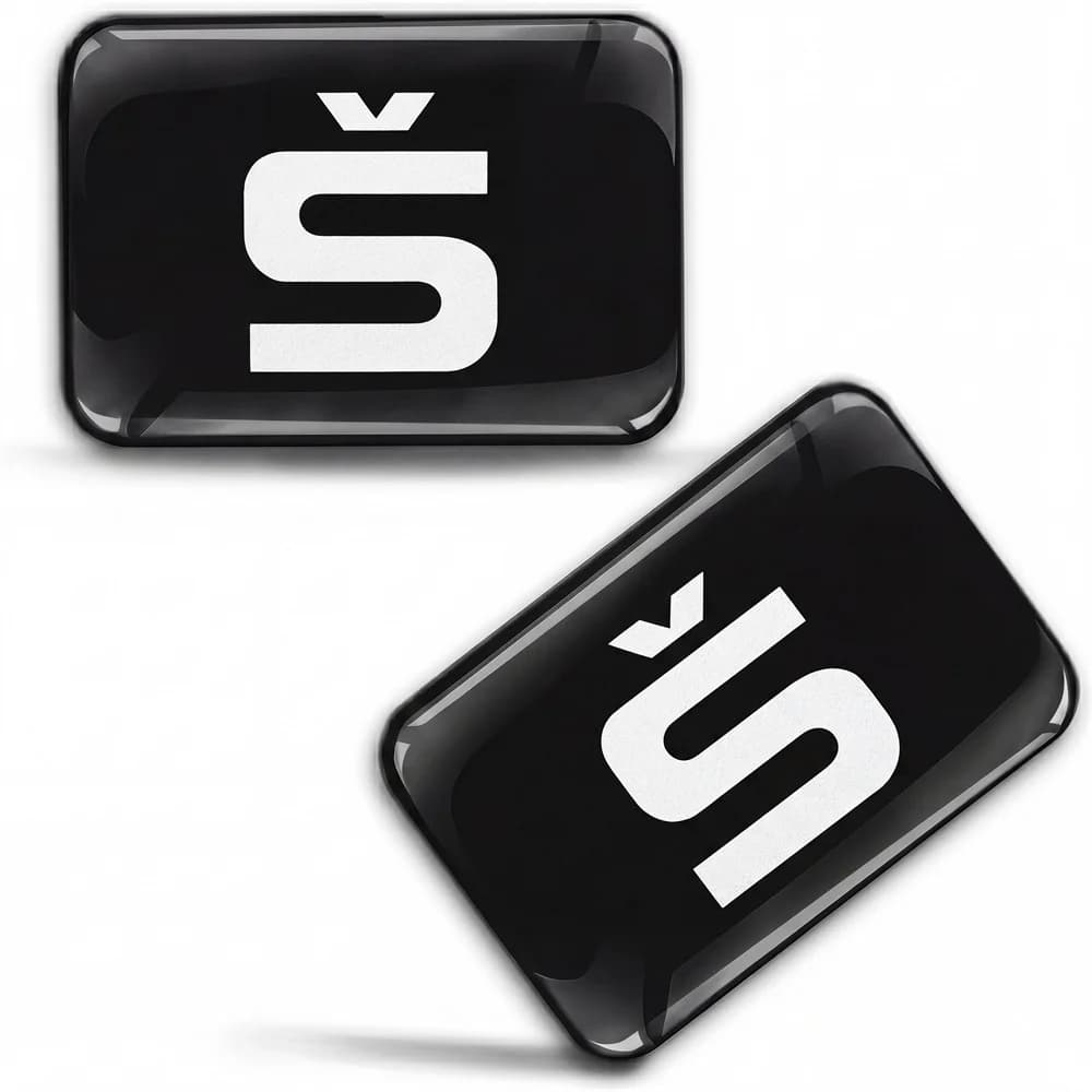 2pcs S Car Stickers Emblem Decals - Suitable Suitable ffor All Car Motorcycle helmet Mobile phone, tablet, suitcase sticker