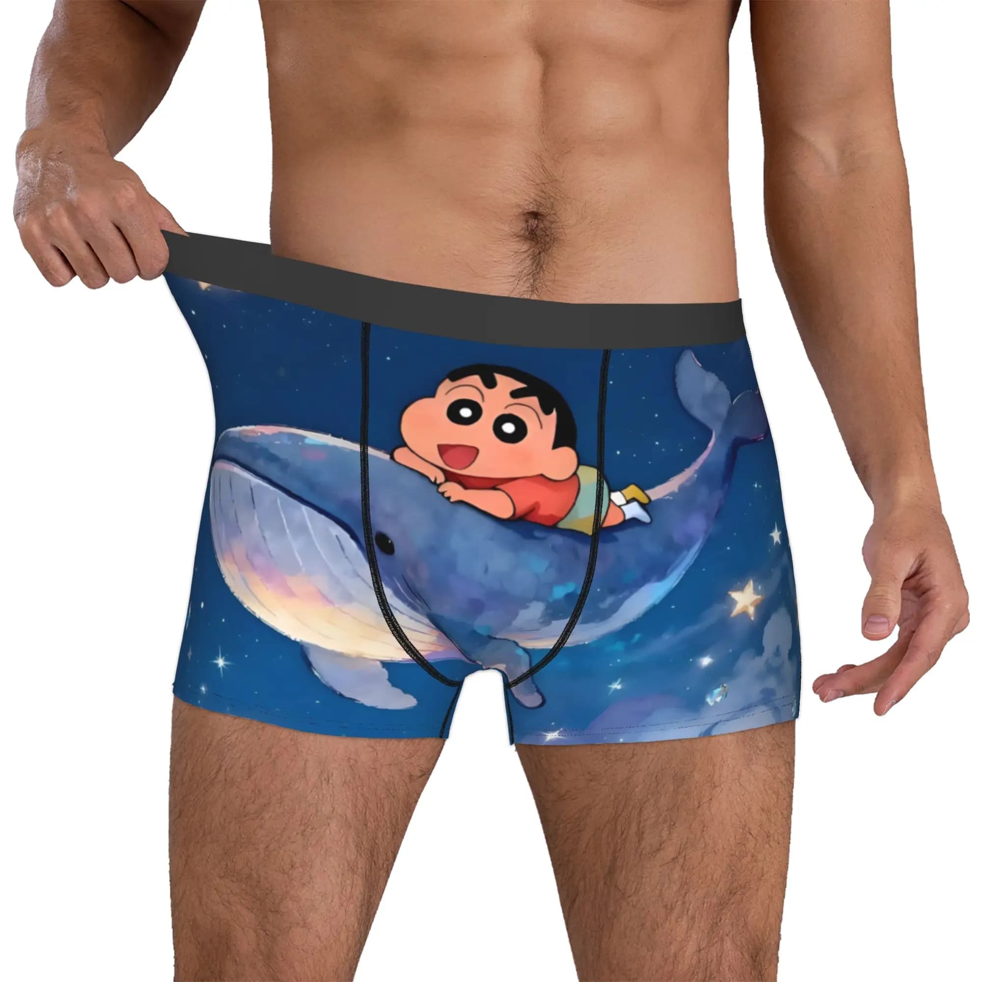 Funny Crayons S-Shinchans Boxers Shorts Panties Male Underpants Comfortable Cartoon Anime Funny Print Briefs Underwear