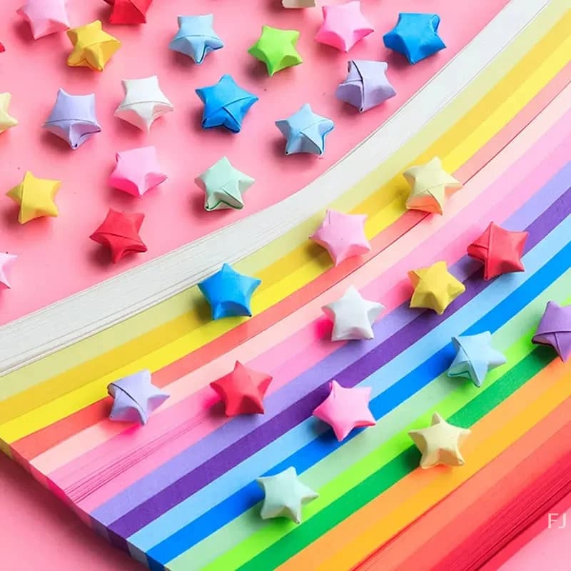 [YU]540 Sheets Origami Paper Stars Colorful Folding Paper Lucky Star Origami Stars Paper Strips For DIY Hand Paper Arts Crafts
