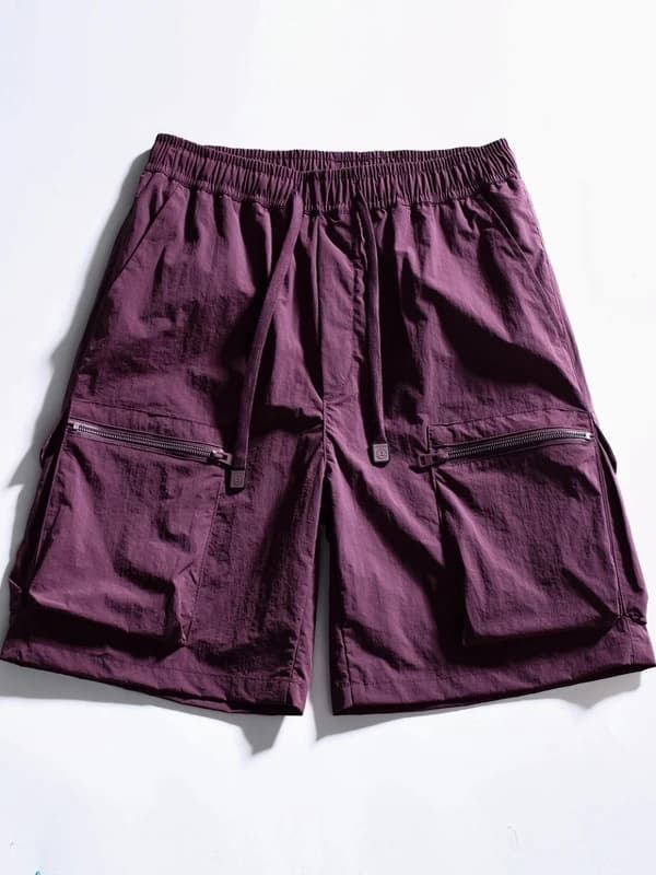 Pantaloncini da Lavoro Estivi da Uomo Sottili e Larghi in Seta Ghiaccio ad Asciugatura Rapida, Traspiranti, Sportivi, Casual, alla Moda, Stile Americano