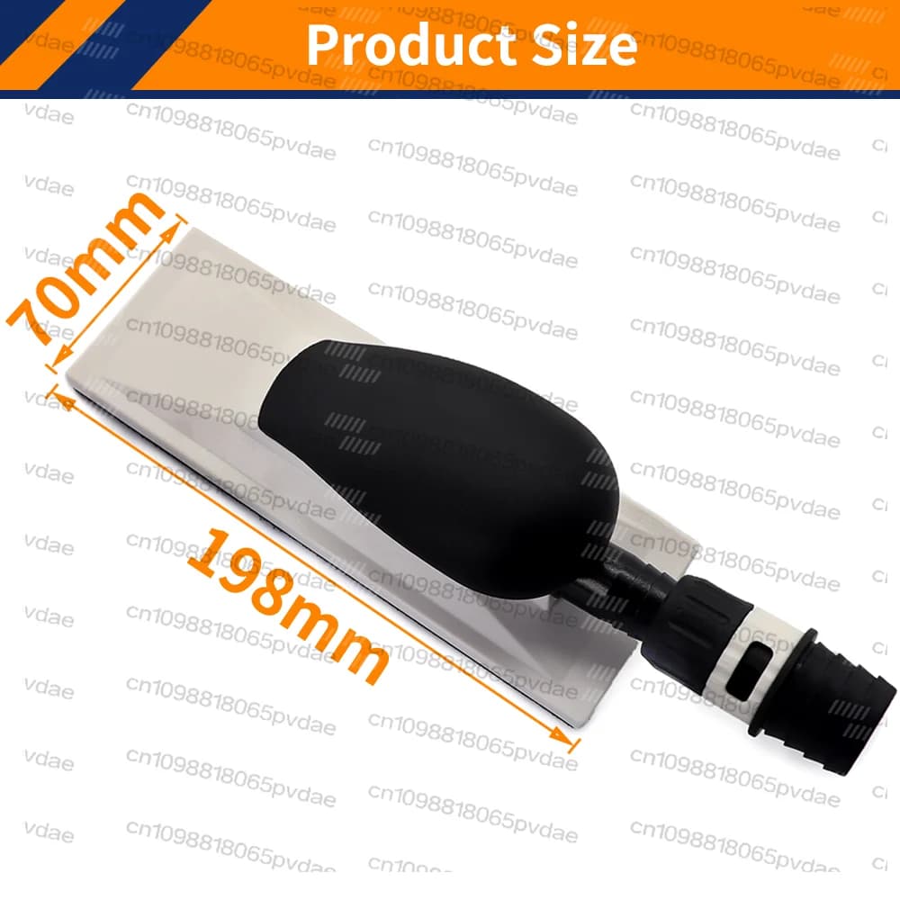 125/198/400mm Hand Sander Sanding Block Vacuum Hand Sander Sponge Pad Dust Free Wood Polishing Household Cleaning Car