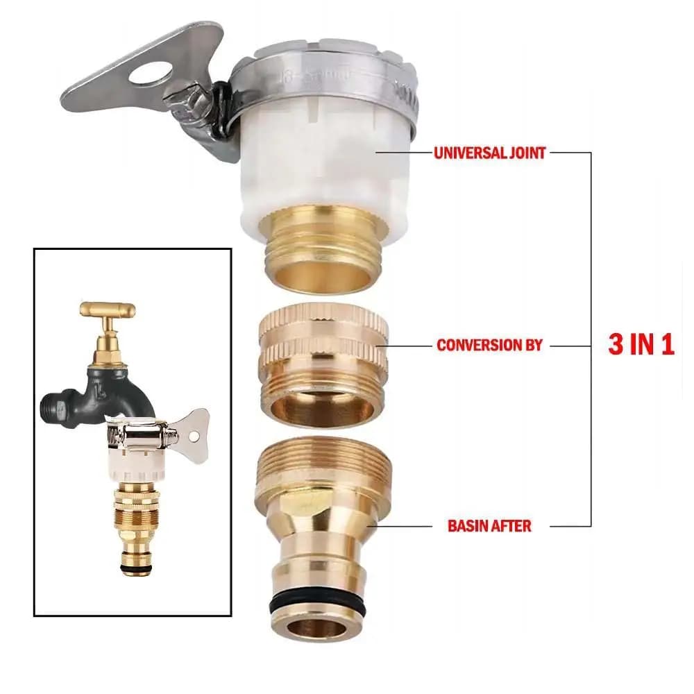 1 pcs 15mm-23mm adapter for universal kitchen hose connector for metal faucet mixer adapter for pipe fitting for joint garden irrigation tools