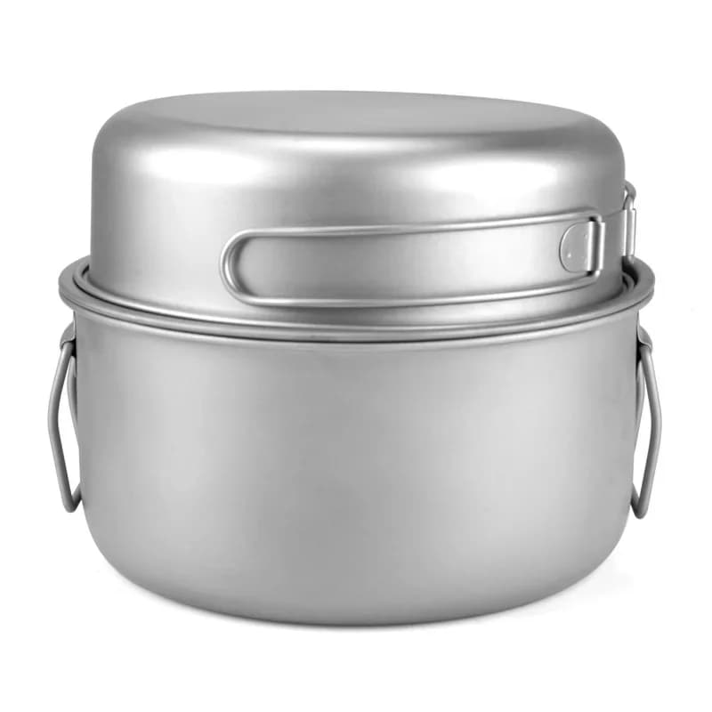 outdoor camping pot for pure titanium soup set portable pot for picnic wholesale pan