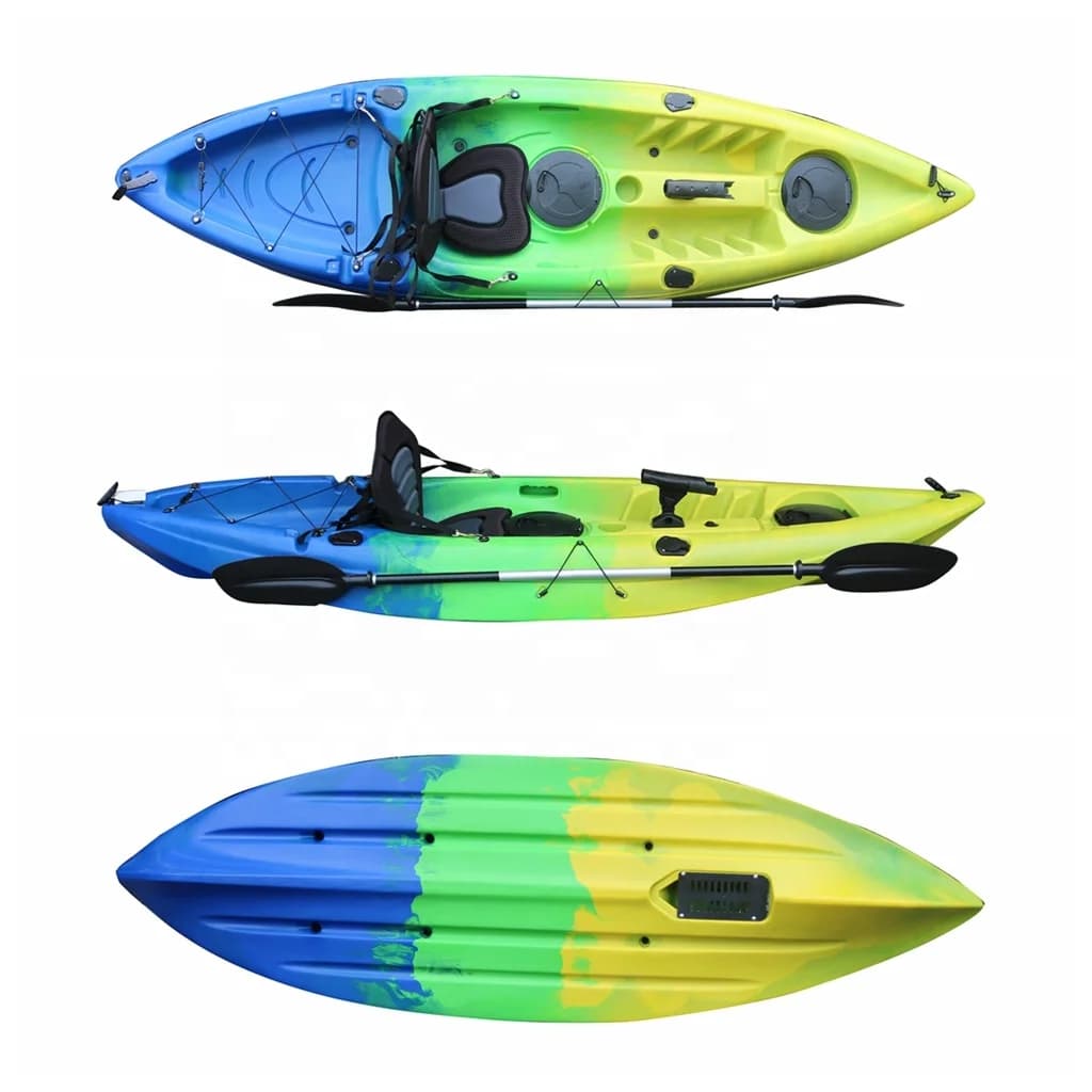 Kayak da pesca con pagaia da 9 piedi a sedile singolo Vicking a prezzo economico con sedile deluxe in vendita