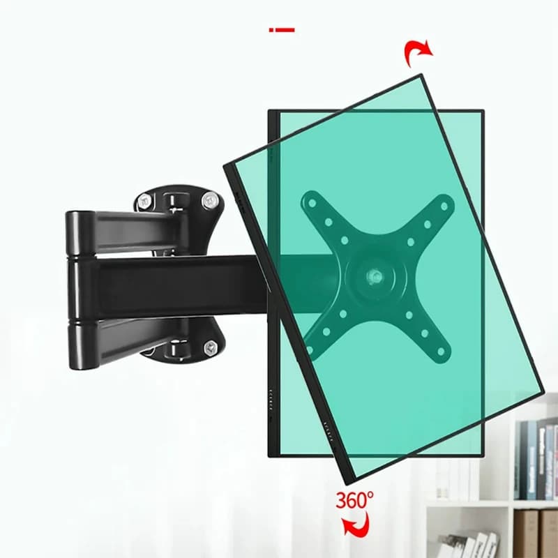 CY05 Aluminum Alloy 360 Degrees Full Rotation Retractable 14-27 Inch Support for Monitor LCD LED Flat Screen TV Wall Mounting