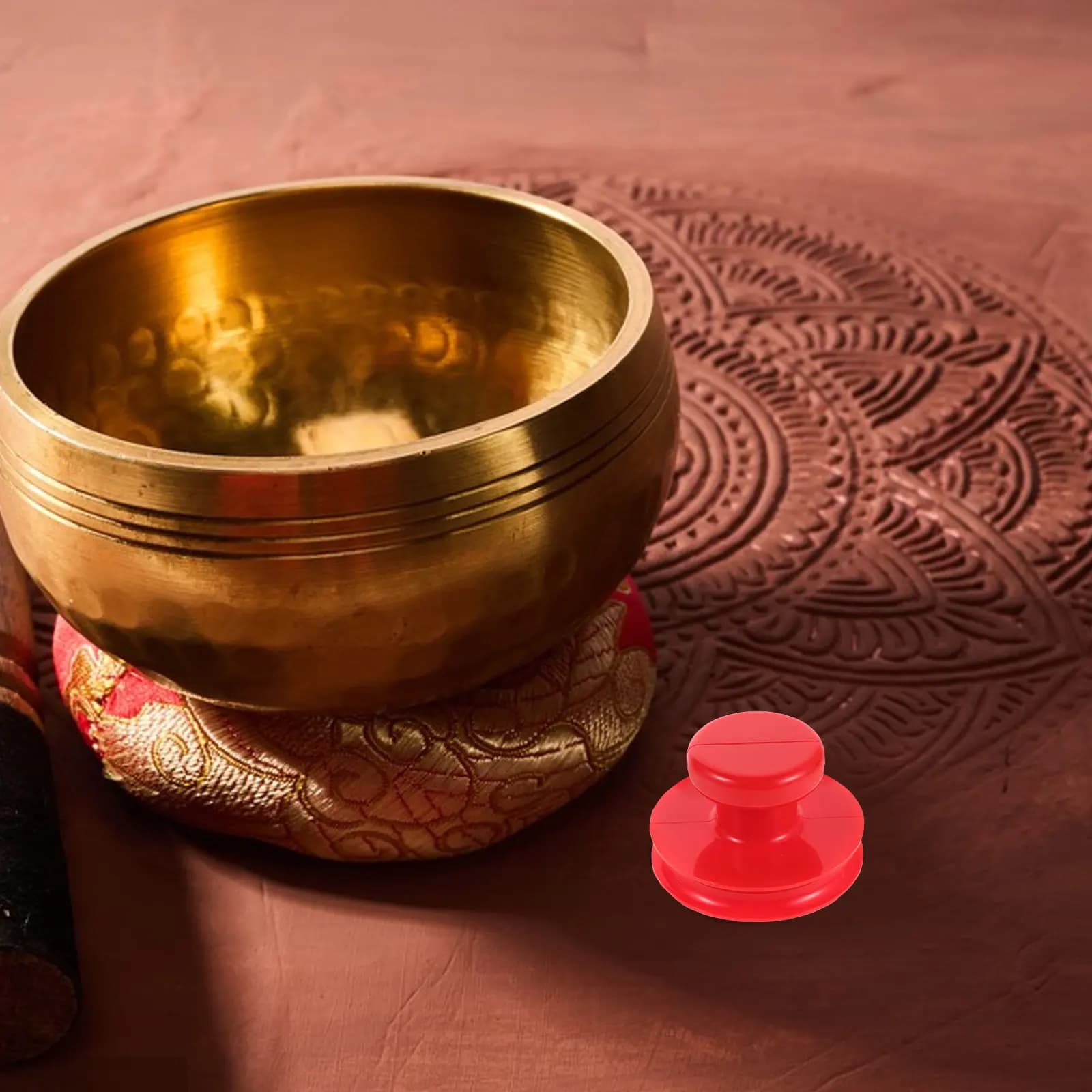 Portable Singing Bowl Suction Handle Secure Lifting Tool Rubber Sucker for Buddha Singing Bowls Sound Bowl Supplies