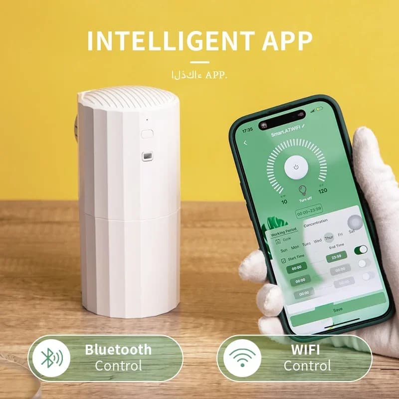 Diffusore di olio essenziale intelligente Namste 250m con controllo Bluetooth WIFI umidificatore con capacità di 130ML per dispositivo deodorante per ambienti domestici