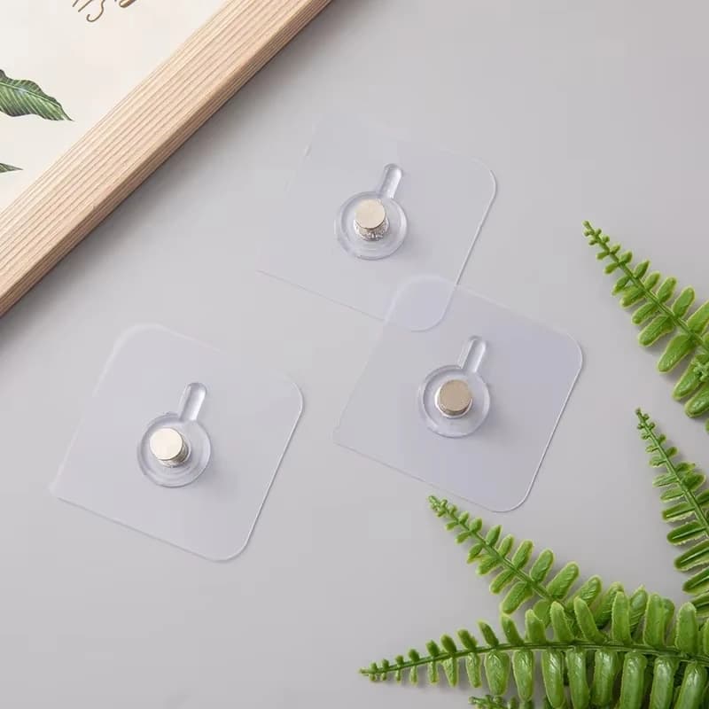 10/20pcs Strong Hold Self‑Adhesive Hook Transparent Seamless Wall Hangers Picture Frame Nails for Clock Photo Hanging Home Use