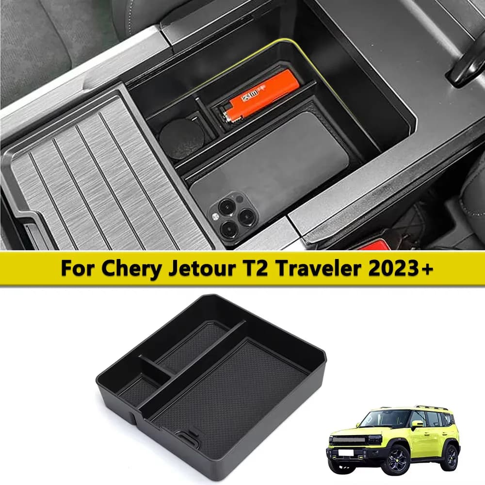 Organizzatore della scatola del bracciolo per Chery Jetour T2 Traveller 2023 2024 2025 Vassoio portaoggetti della console centrale Parti interne Accessori auto