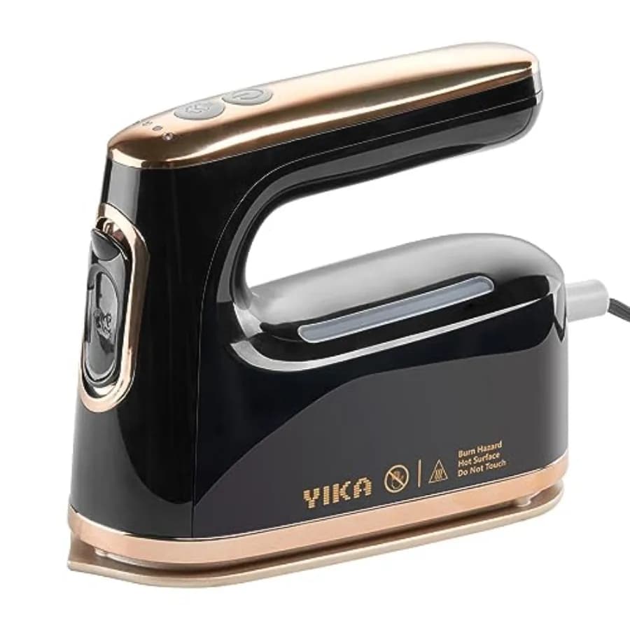 Ferro da Stiro e Vaporizzatore 2-in-1, Rimozione Pieghe Portatile per Tessuti, Serbatoio Acqua 300ml, Piastra Grande in Lega, Leggero