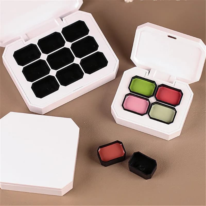 Organizzatore di scatole di imballaggio magnetico per manicure per unghie fai-da-te 4/6/9/12 griglie di stoccaggio vuoto per vernici UV gel di pittura veloce Ombre