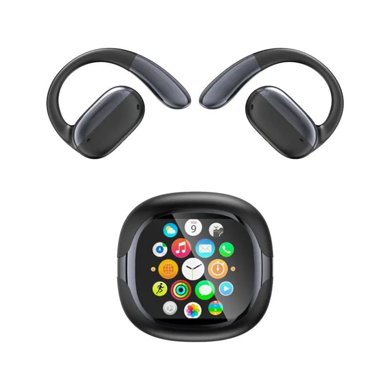 Nuovo design TWS auricolari wireless in-ear auricolari da gioco con touch screen LCD completo con indicatore batteria a LED impermeabile