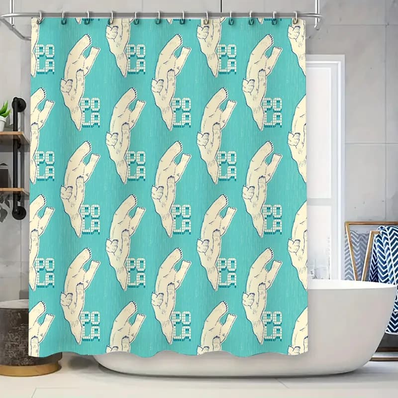 Tenda da doccia modello astratto vintage impermeabile arredamento per il bagno fattoria moderno sfondo in tessuto lavabile