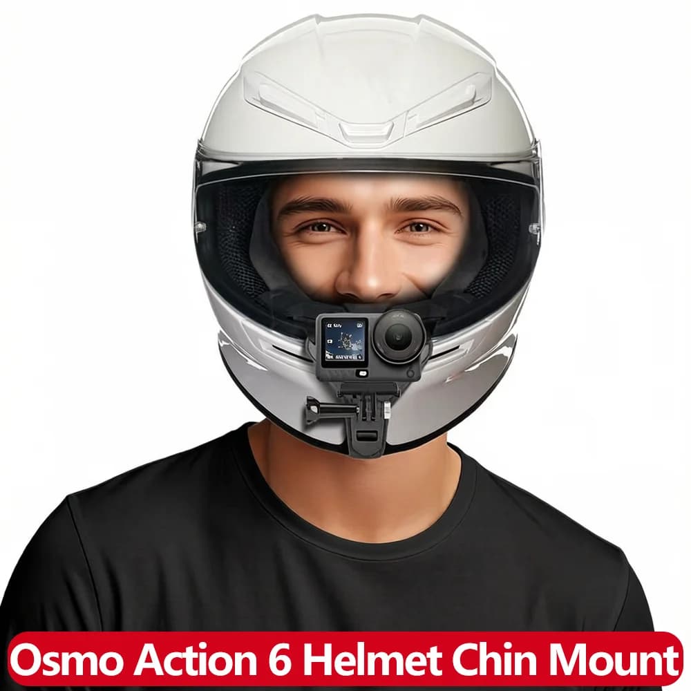 Quick release magnetic support for Action 6 motorcycle helmet subgola strap, DJI Osmo Action 6 camera cycling support