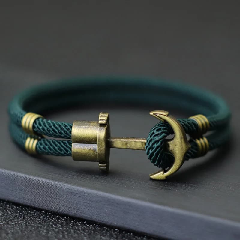 Nuovi uomini braccialetto corda bronzo bicilato gancio facile braccialetto nautico regalo per lui spiaggia surfista accessori gioielli Pulsera Hombre