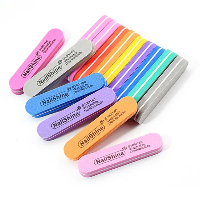10 Pz Mini 9 cm Lucidatura Levigatura Lime per unghie Blocco Pedicure Manicure Cura Unghie artistiche Buffer Polacco Manicure Pedicure Strumenti per lime per unghie