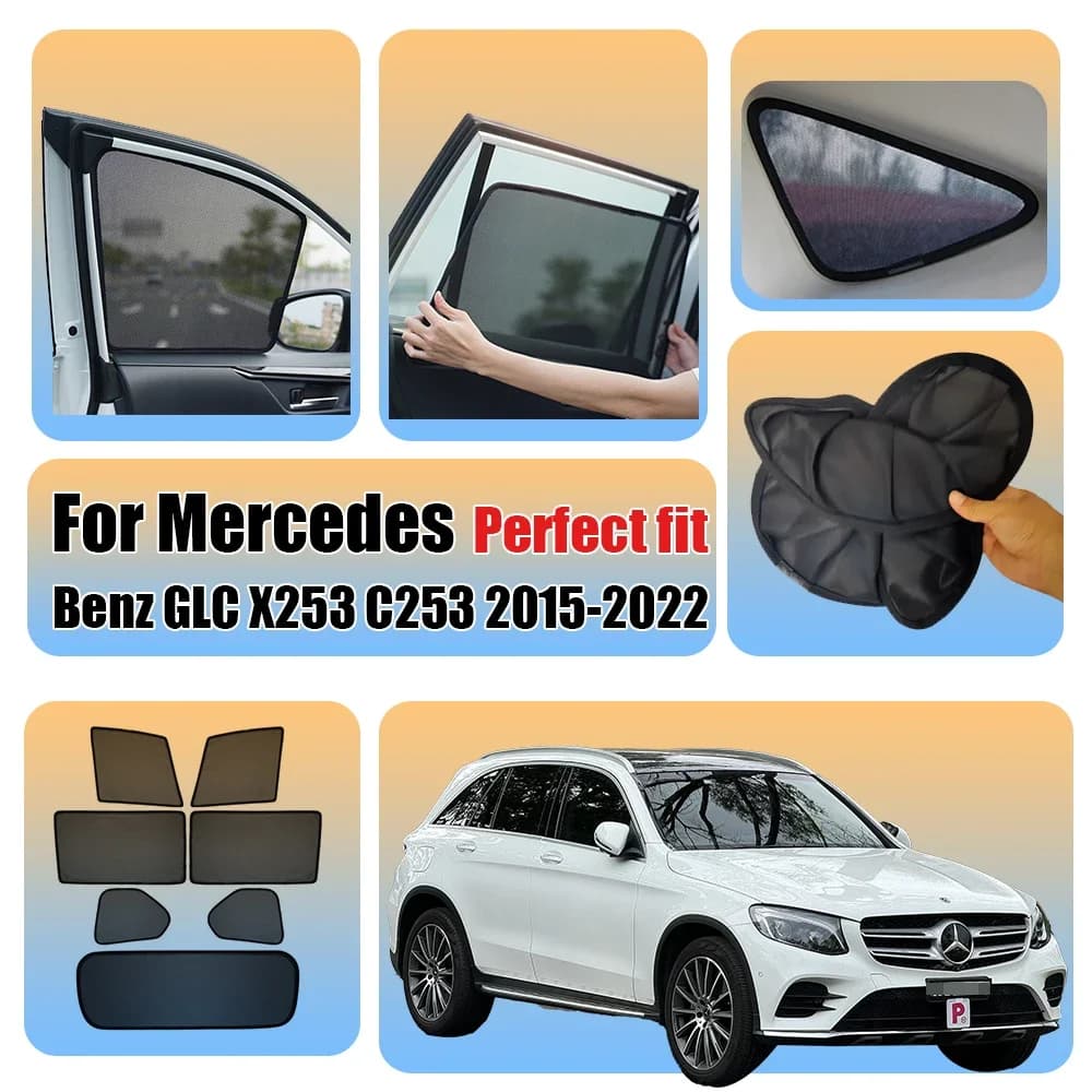 For Mercedes Benz GLC X253 C253 2015-2022 Car Front Shield Window SunShade Windshield Rear Side Window Curtain Sun Shade Visor