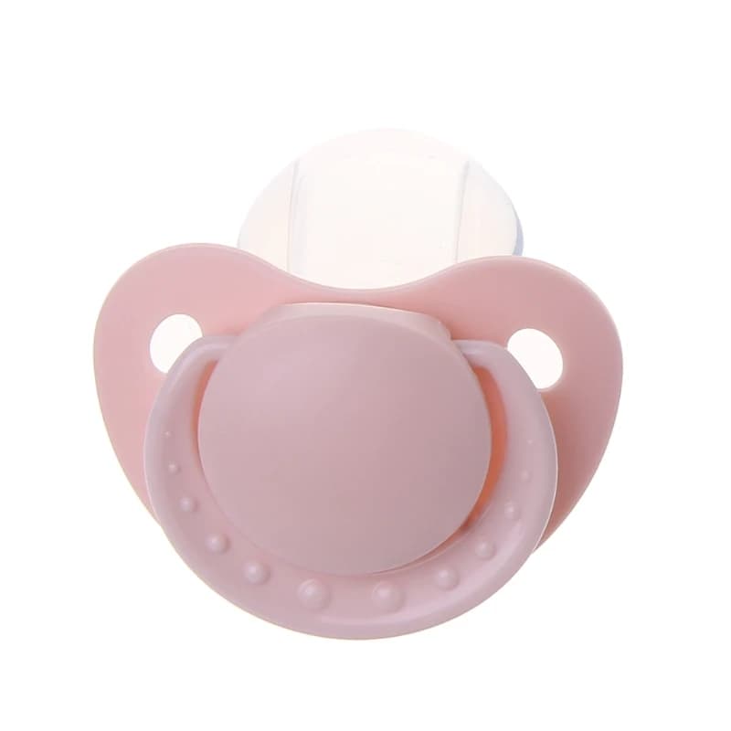 Ciuccio calmante per adulti ciuccio per bambini adulti scudo con manico grande per neonati adulti manico grande rosa blu Beige
